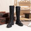 Women’s Knee High Boots – Stylish Platform Chunky Heel Boots with Comfortable Design for Everyday Wear