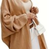 Cozy Oversized Long Cardigan Sweater – Women’s Knit Outerwear for Fall 2024 – Open Front, Batwing Sleeve, Soft and Warm